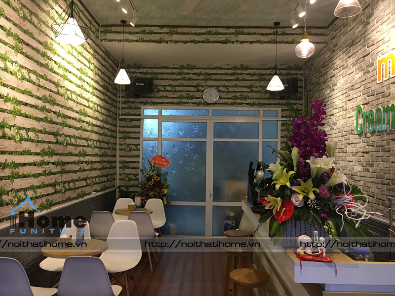 thiết kế cửa hàng kem